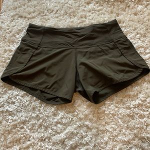 Green lululemon athletic shorts!